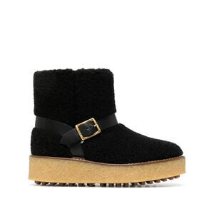 NEW $995 Tods Platform Shearling Boots 39